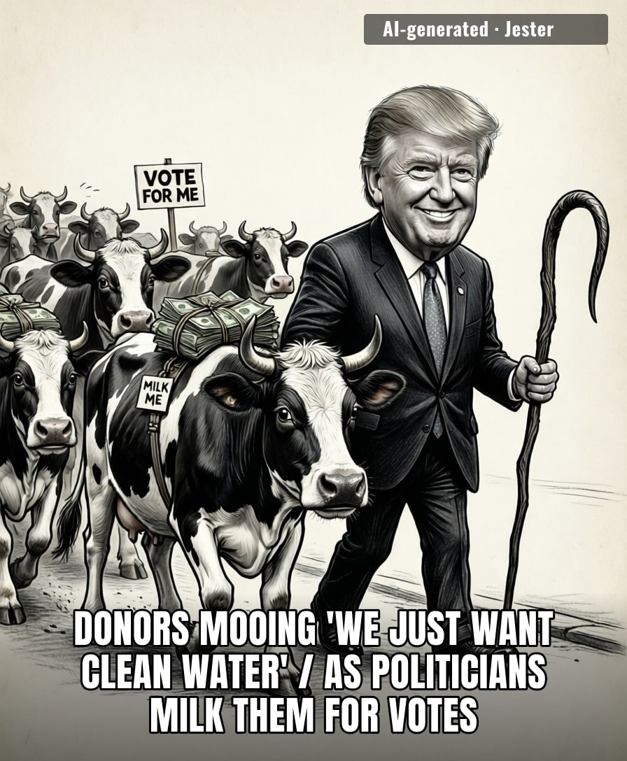 Politicians see a herd of donors and think 'dairy farm', not 'constituency'.