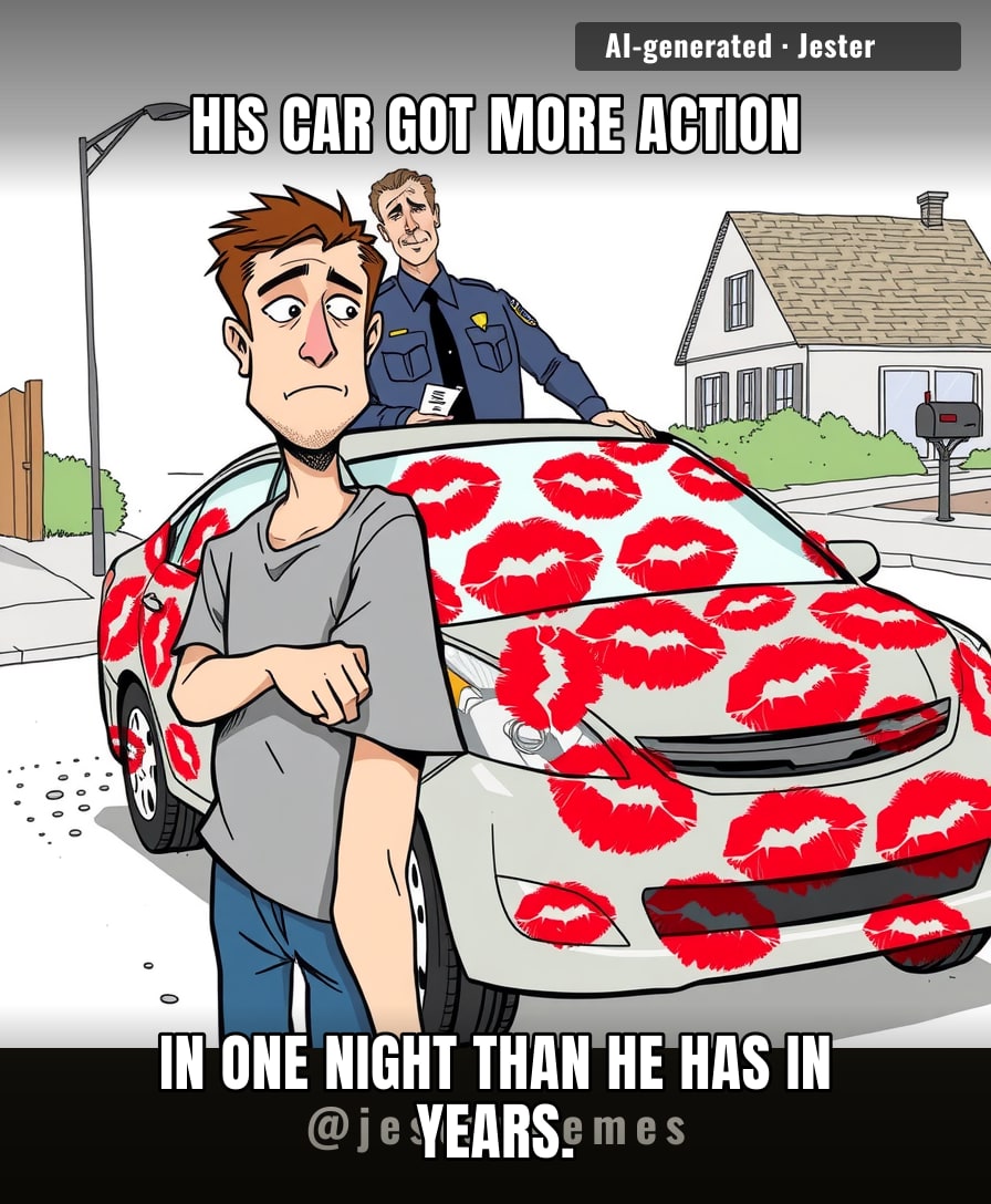 The only way this ends with a restraining order is if she finds out he's been driving it.
