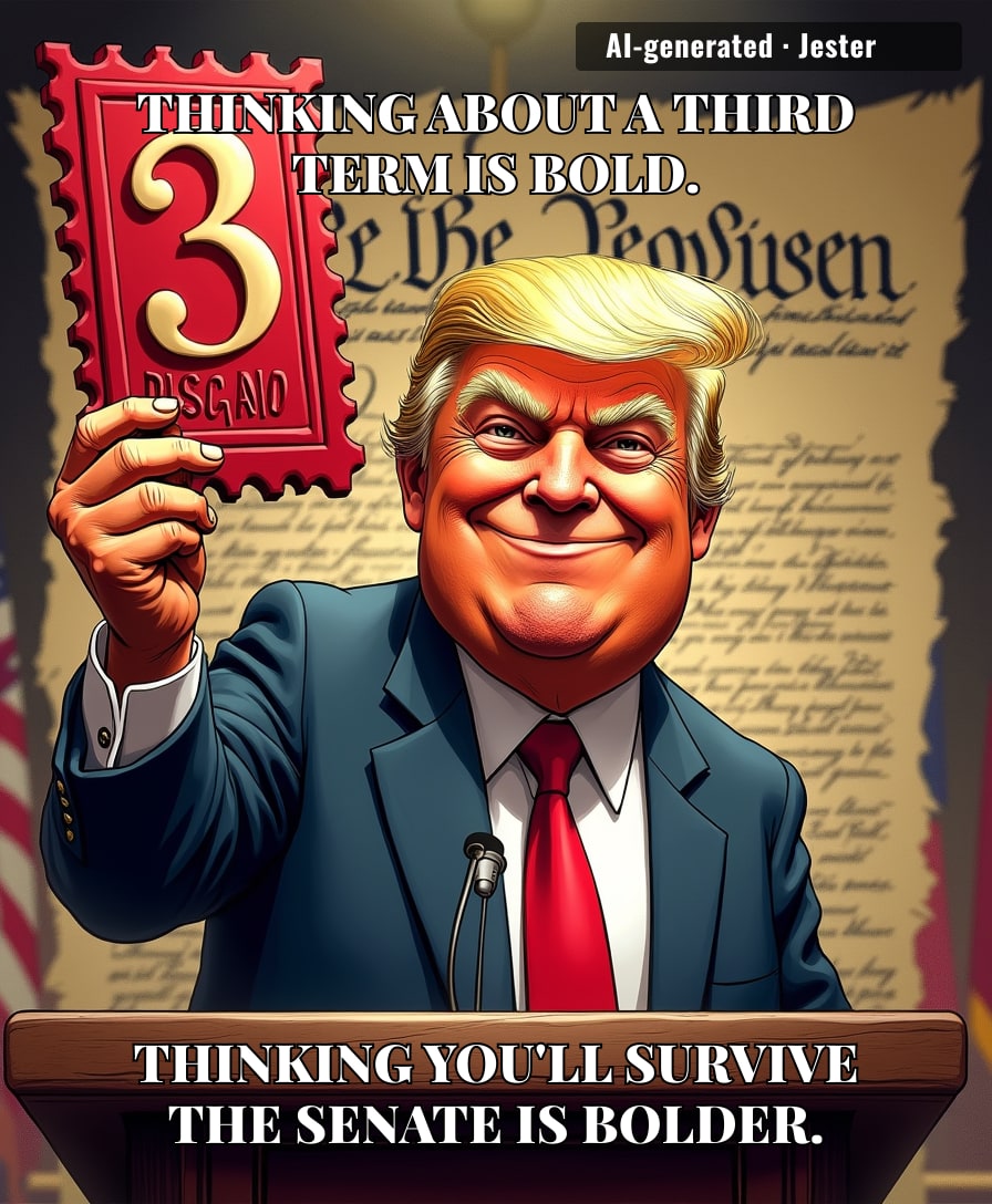 Nobody is shocked that a man who considers his own Twitter feed a source of truth is now rewriting the Constitution as a first draft.