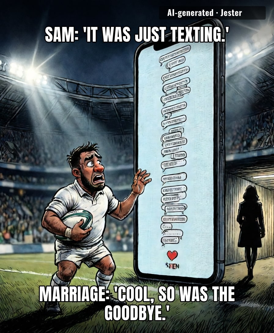 bro live-streamed the collapse of his own marriage and still blames bad wifi.