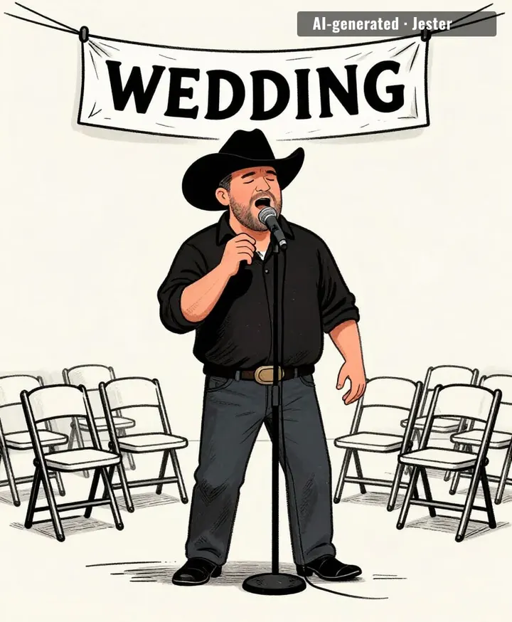 the wedding was so private tim mcgraw sang to the chairs.