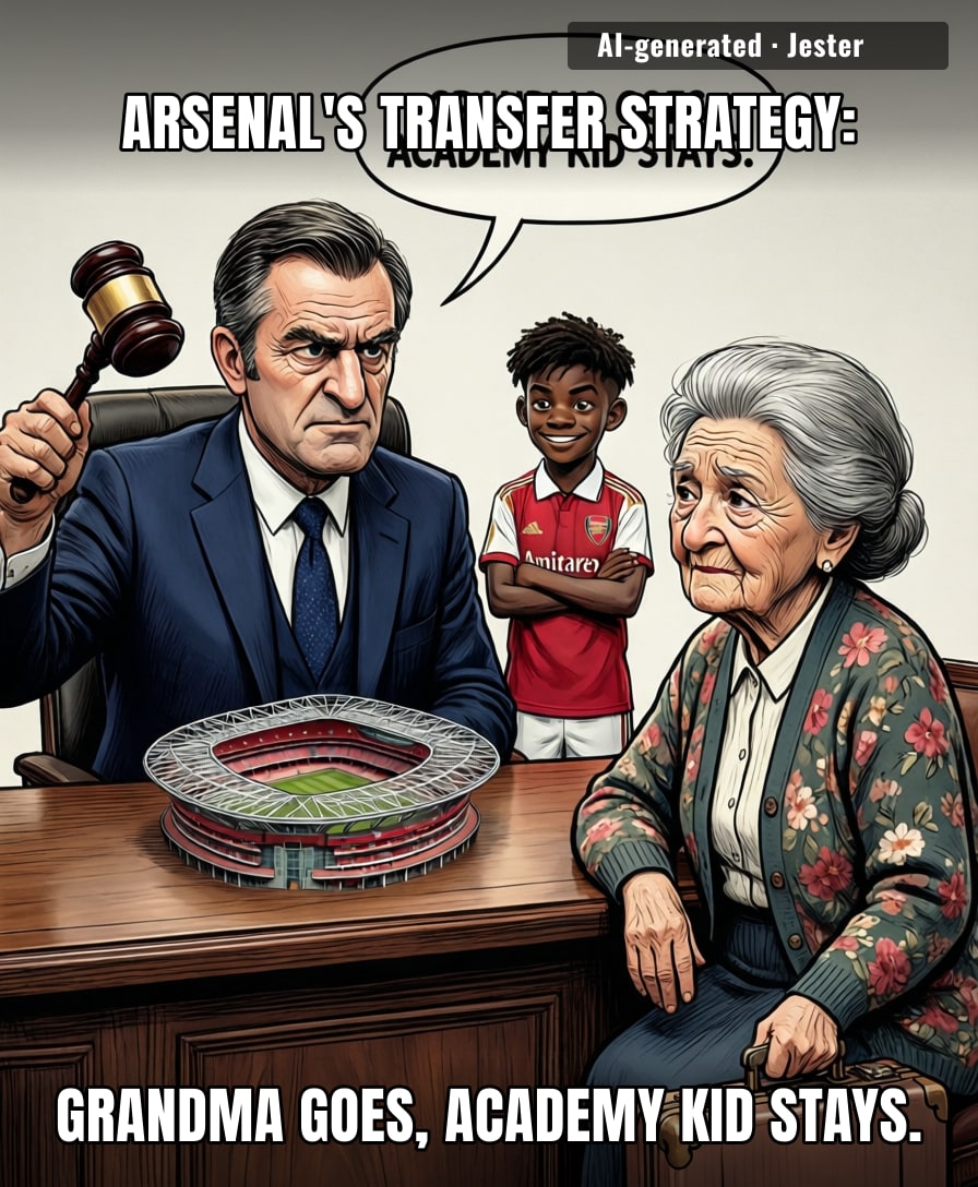 Arsenal would trade the Emirates roof before letting a 17-year-old leave, and somehow that's still more stable than their defense.