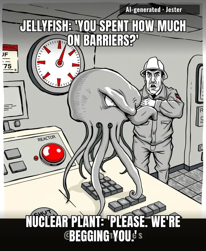 Somewhere, a French utility exec is Googling 'jellyfish repellent' and finding 500 pages of 'try not being in their way.'