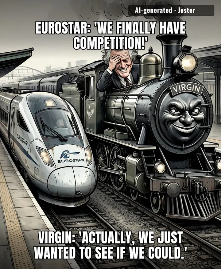 The only thing more reliable than a Virgin train is the company's ability to show up to a party twenty years late just to ruin the vibe.