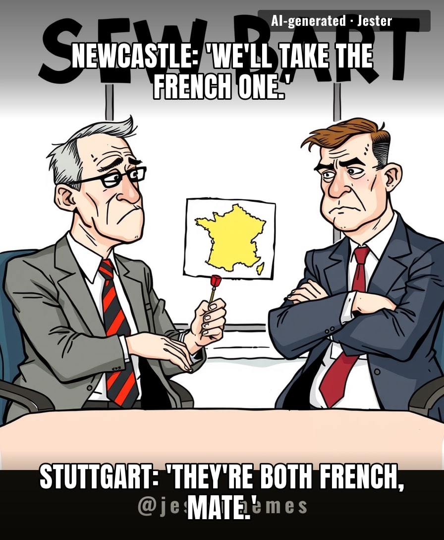 Newcastle's scouting department is just a dartboard with a map of France on it.