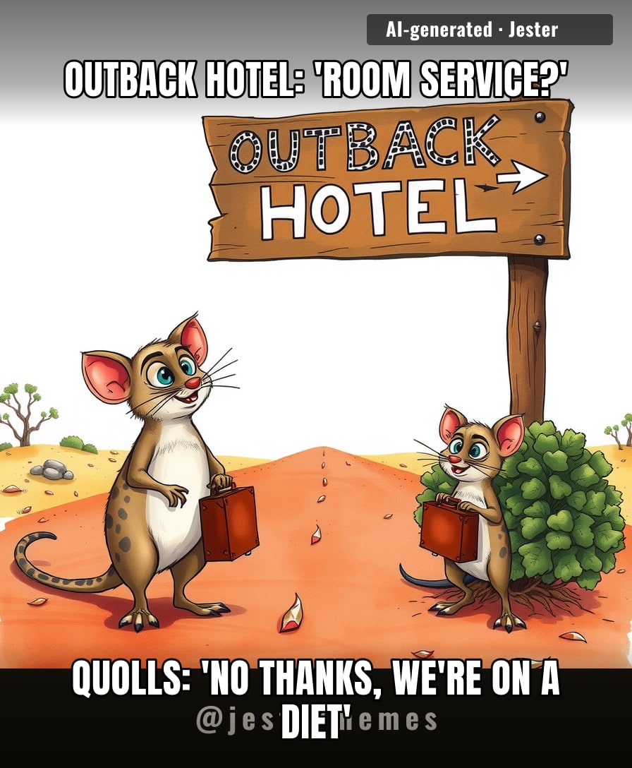 The quolls checked in, but they're not here for the minibar.