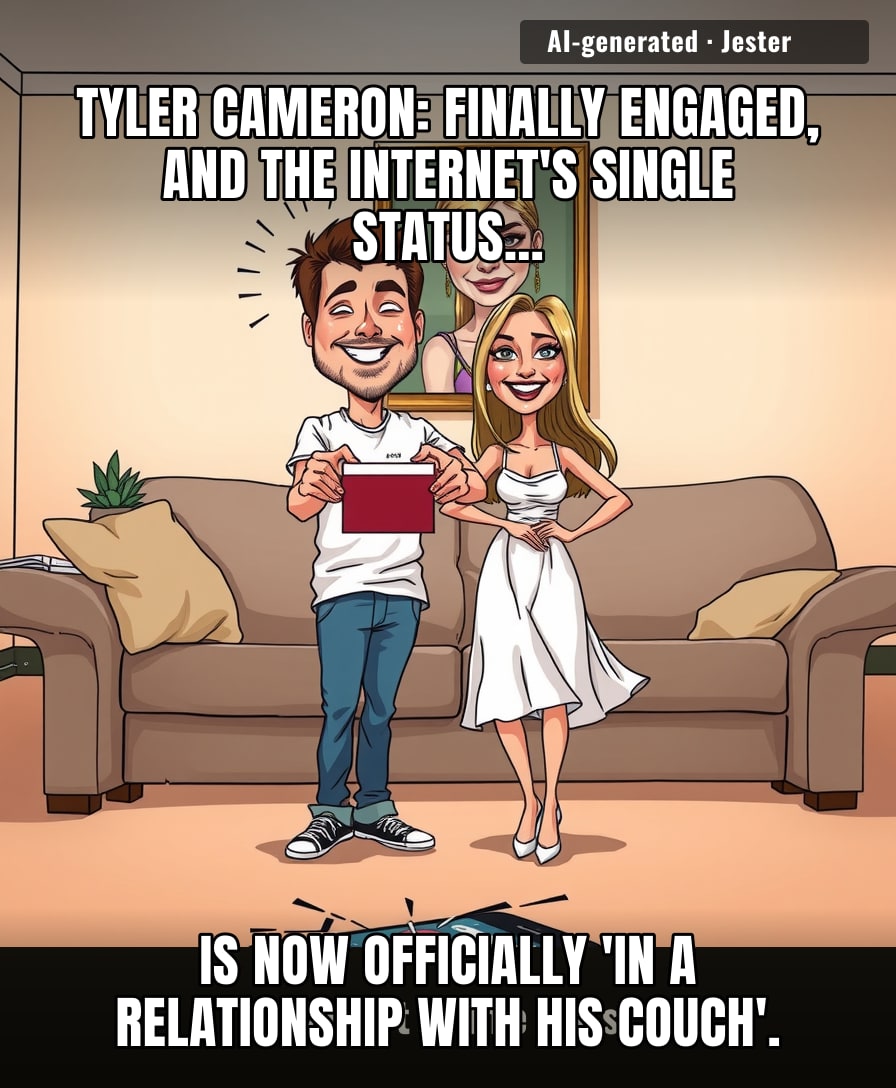 Congrats to Tyler Cameron for locking down a woman who apparently doesn't mind being the second most famous thing in his life.