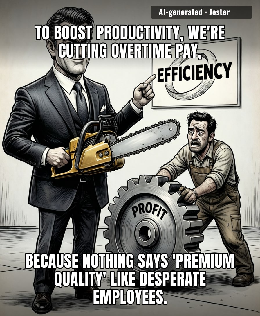 STIHL boss suggests working for free as if he's cutting wood and not just his own profit margins.