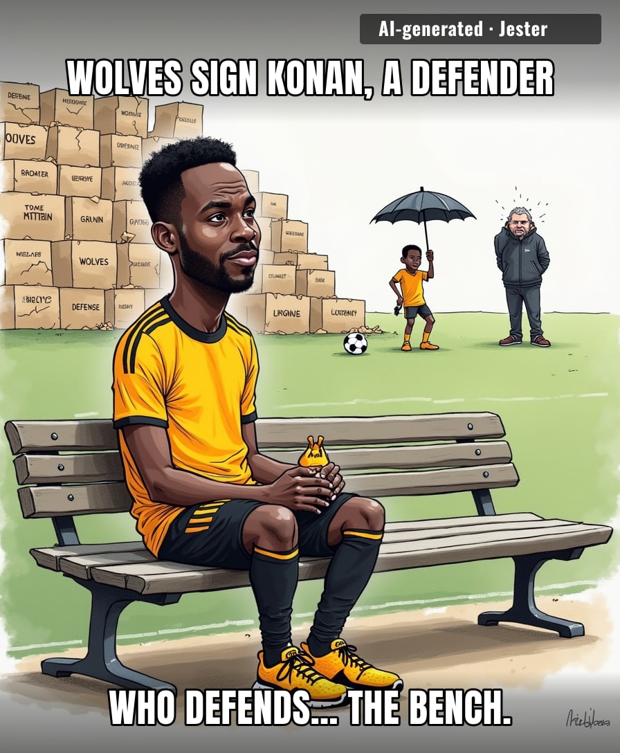 Ghislain Konan joins Wolves: the defensive equivalent of buying a second umbrella for a drought.