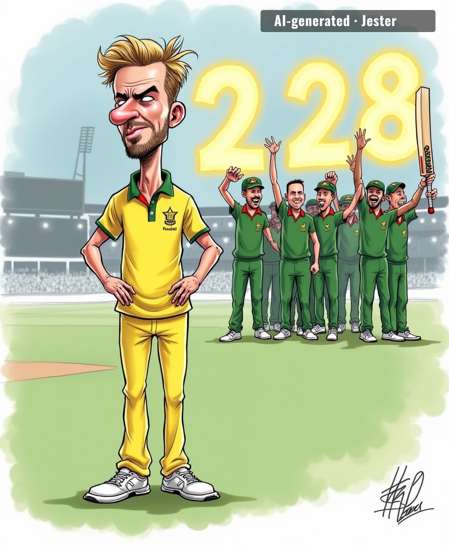 Hazlewood's six-for was the cricket equivalent of a clean sweep in a house that's still on fire.