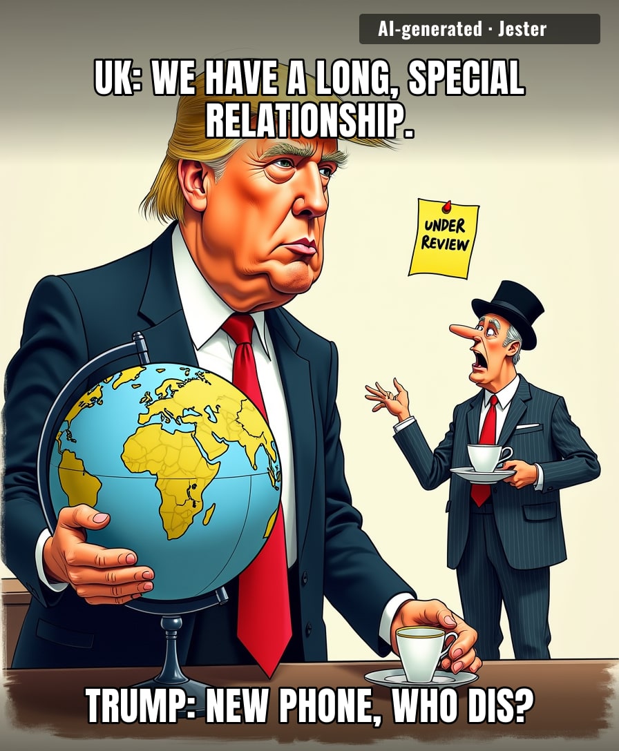 Turns out the 'special relationship' has a thirty-day return policy and no gift receipt.
