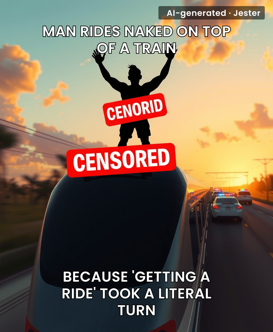 Nothing says 'I've made poor life choices' like being arrested while naked on a moving train.