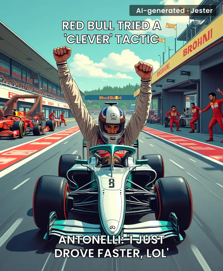 Red Bull's playbook vs. a teenager: teenager wins. That's not a tactic problem, it's a 'your car's too slow' problem.