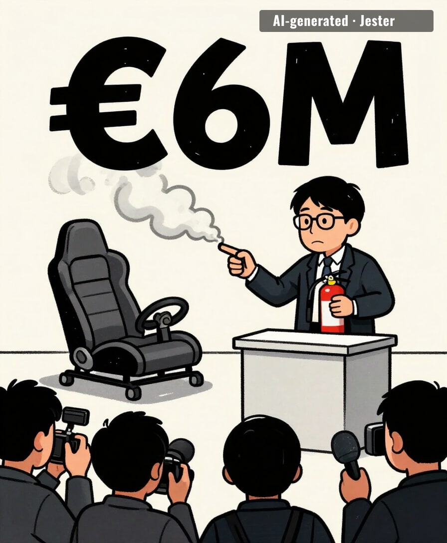 Komatsu: 'I don't know who smoked up that number' — while holding the smoke machine.