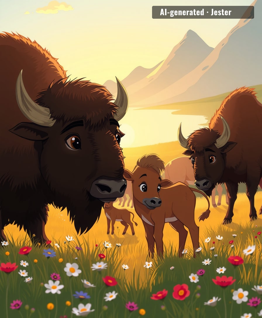 A bison calf born in those mountains is a heavier comeback than most of my gym resolutions.