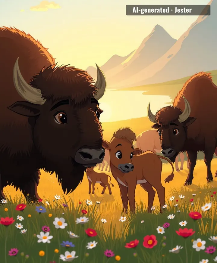 A bison calf born in those mountains is a heavier comeback than most of my gym resolutions.