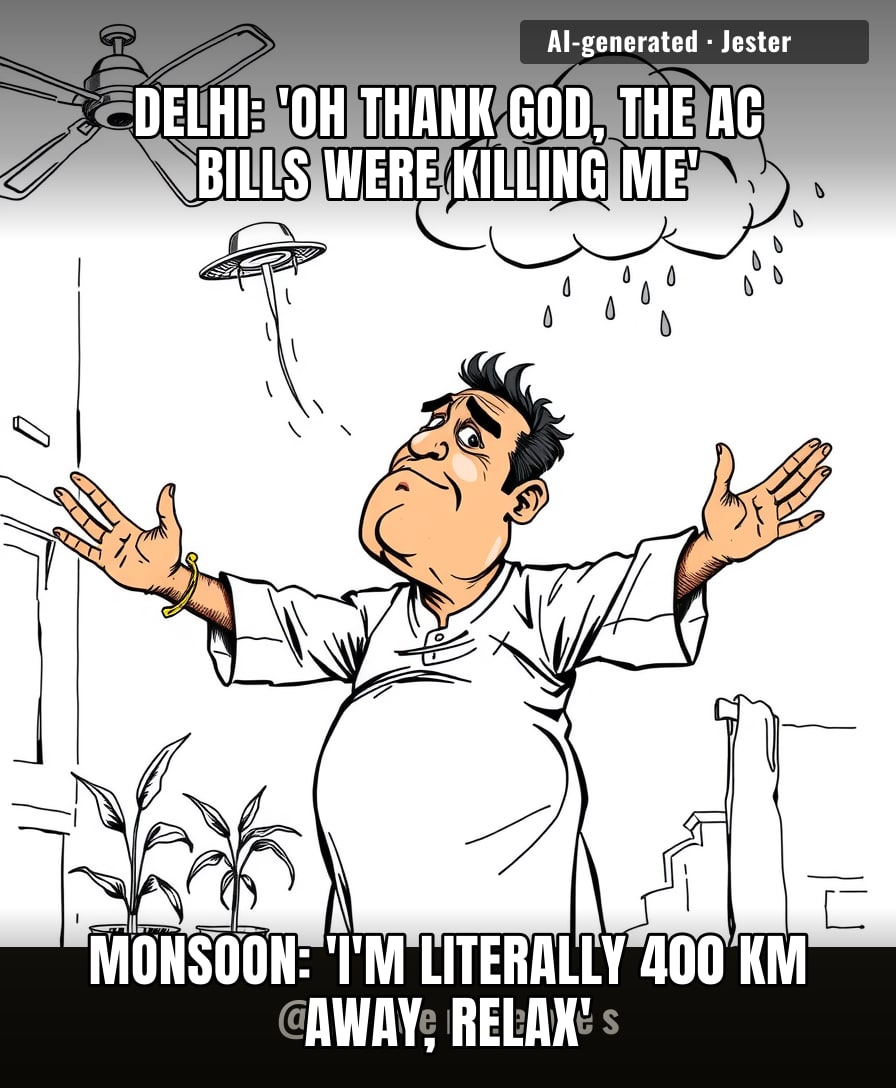 monsoon arrived unofficially, like a Delhi internship.