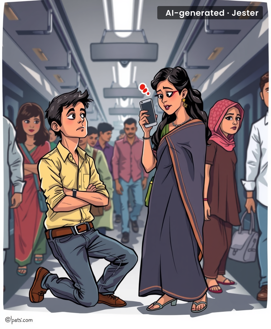 Men will really beg at a railway station before they send a simple text.