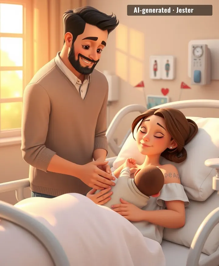 Nothing says 'I've got you' like gently placing a newborn in your unconscious wife's arms so her first mom moment isn't missed.