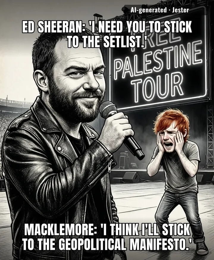 When the opening act decides the stadium's acoustics are better suited for a U.N. session than a pop concert.