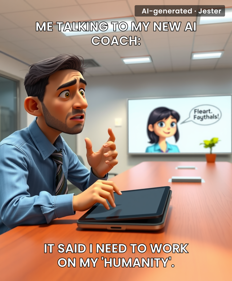 Corporate training has become a Black Mirror episode: you vs. a smiling bot that scores your 'authenticity'.