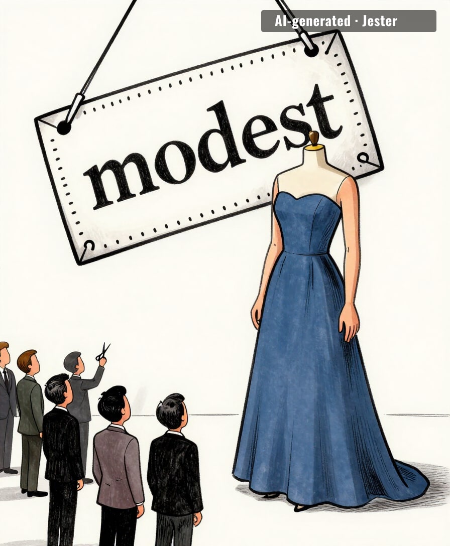 Dior's new modesty line: everything above the waist is optional.