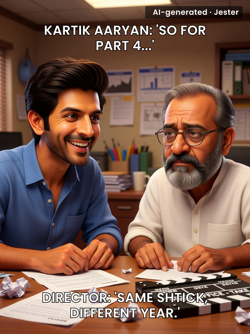 Kartik Aaryan is now contractually obligated to be scared for the rest of his career.