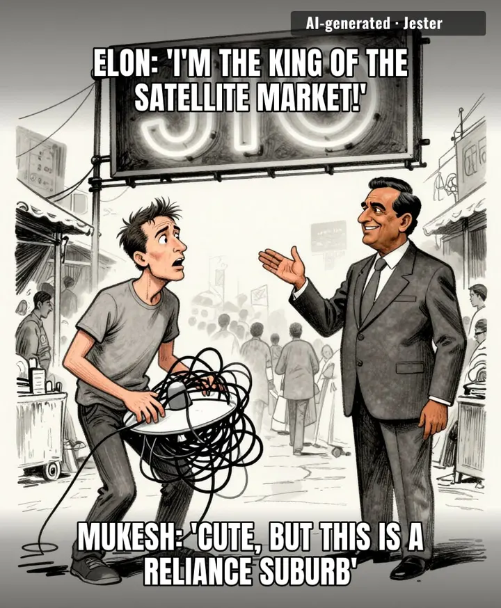 Musk really flew all the way to India just to learn that billionaires are just NPCs if they aren't on the Jio network.