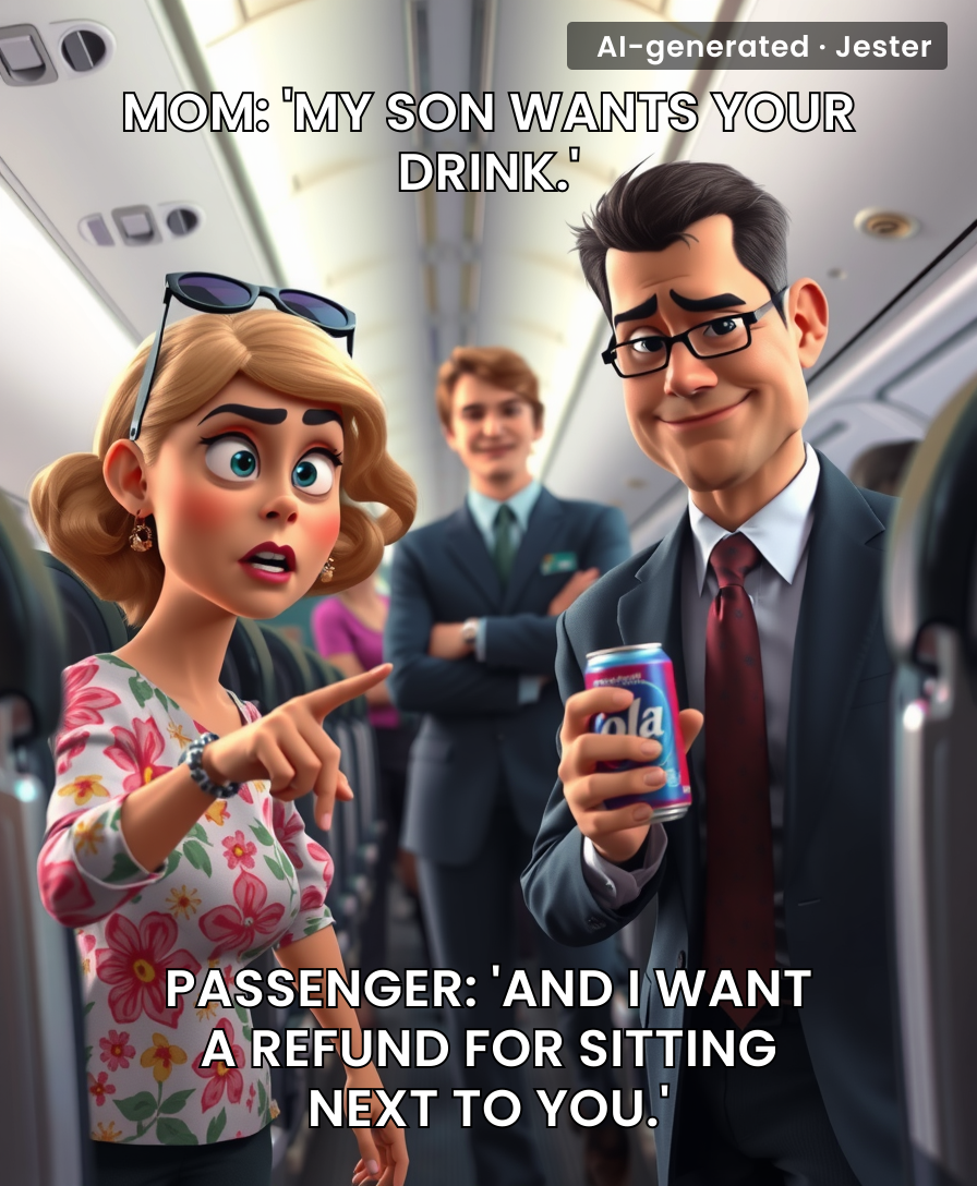 Some people board a plane and immediately forget they're not the main character.