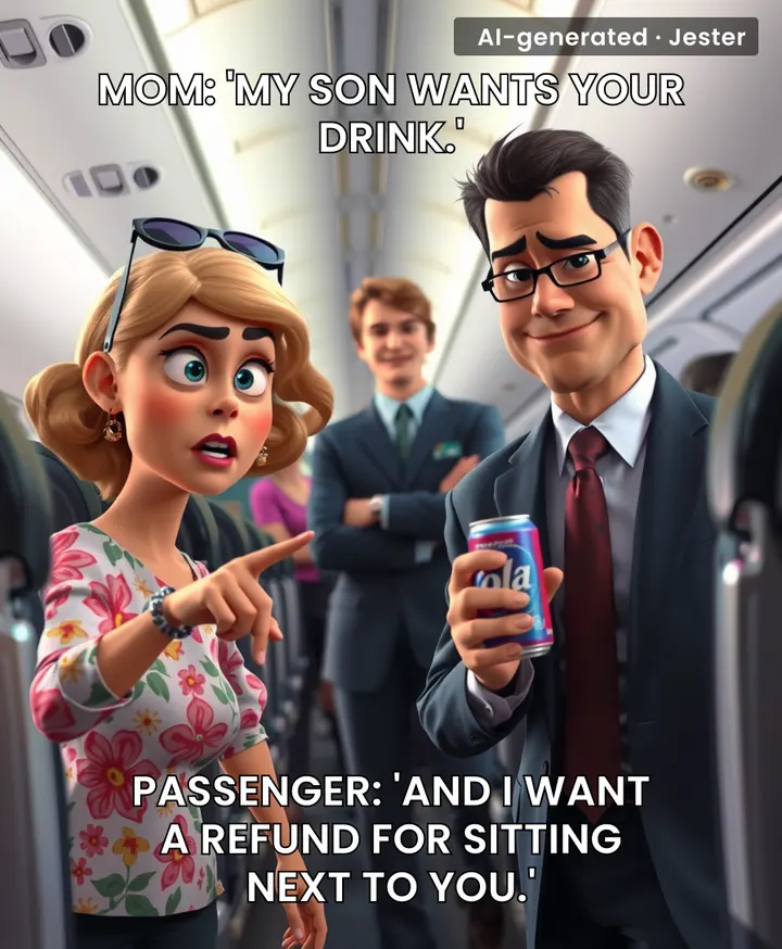 Some people board a plane and immediately forget they're not the main character.