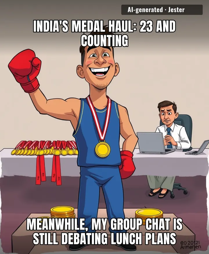 India's athletes bagged 23 medals in one day — roughly the same number of times my uncle has said 'I'll start exercising Monday' this year.