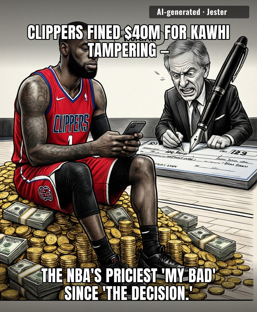 Kawhi's worth $40M in fines, but the Clippers still can't buy a functioning hamstring.