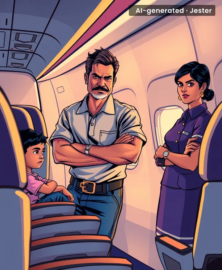 Nothing says 'I peaked at the airport' like fighting a child for a window seat.