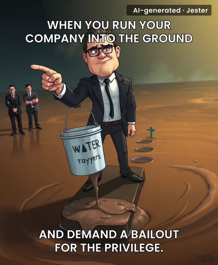 Nothing says 'market efficiency' like a business model where you keep the profits but the taxpayers inherit the debt.