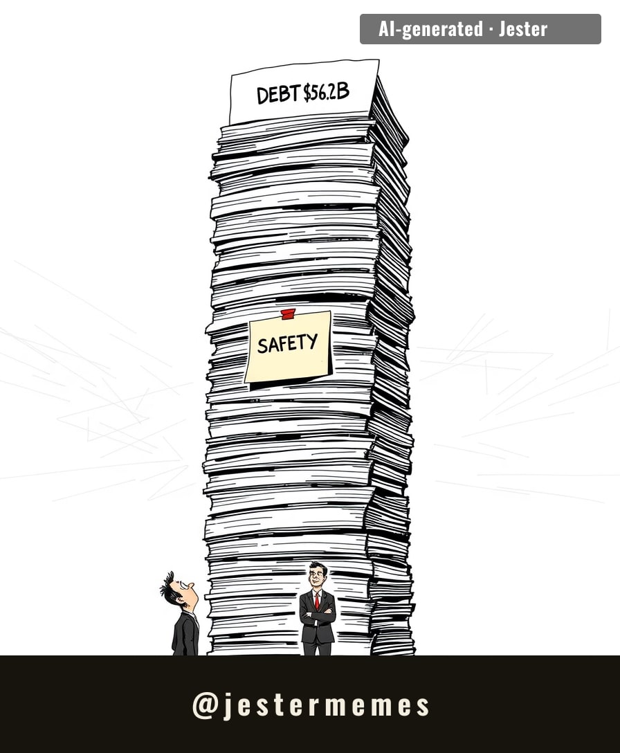 the safety policy is now a sticky note on page one of a thousand-page debt schedule.