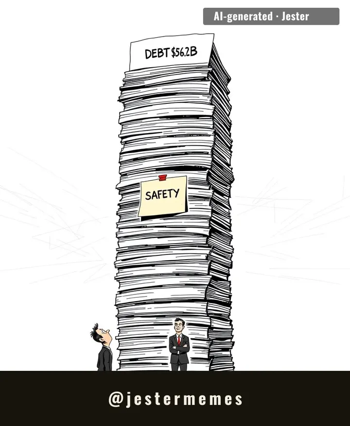 the safety policy is now a sticky note on page one of a thousand-page debt schedule.
