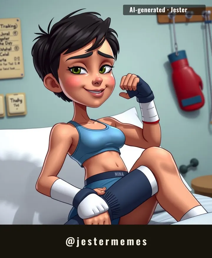 Turns out the only thing tougher than her opponents was her own body, and it still couldn't keep her down.