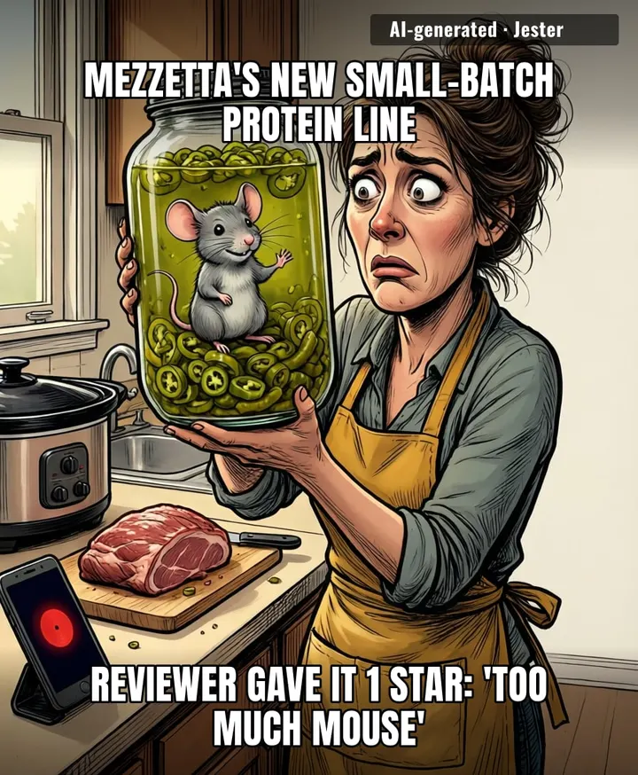 small-batch, ethically-sourced, jar-cured — the mouse was locally raised