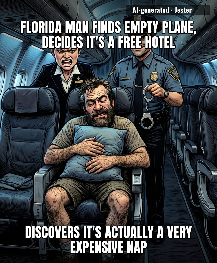 He paid $10k bond for a nap that airlines would've charged $50 for a seat on.
