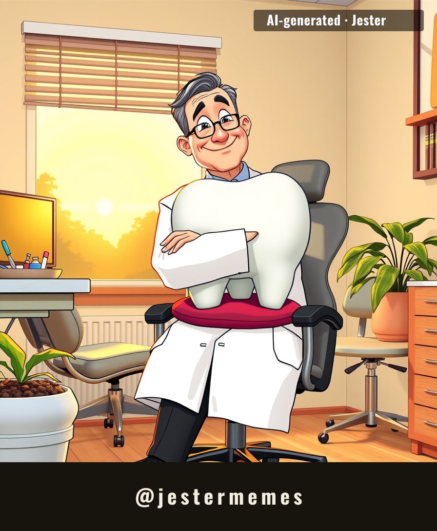 Rent is due, my roots are showing, and this guy's teeth are getting a whole magazine spread.