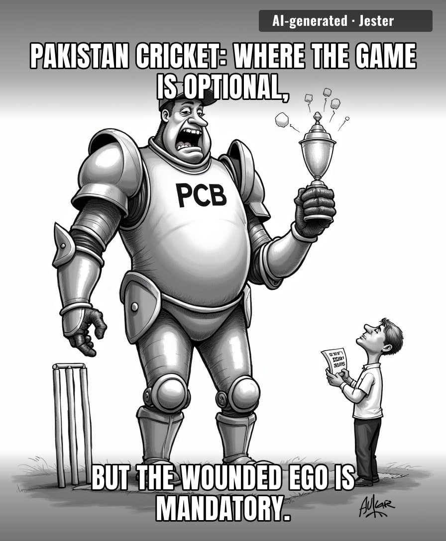 Pakistan treating a cricket interview like a state-level diplomatic incident is the most on-brand thing in sports.
