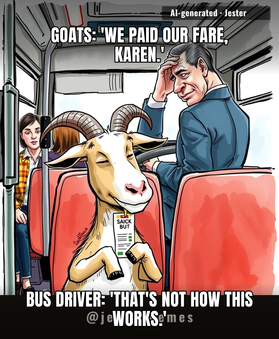 Goats are now the only passengers who don't yell at the bus driver about the fare.