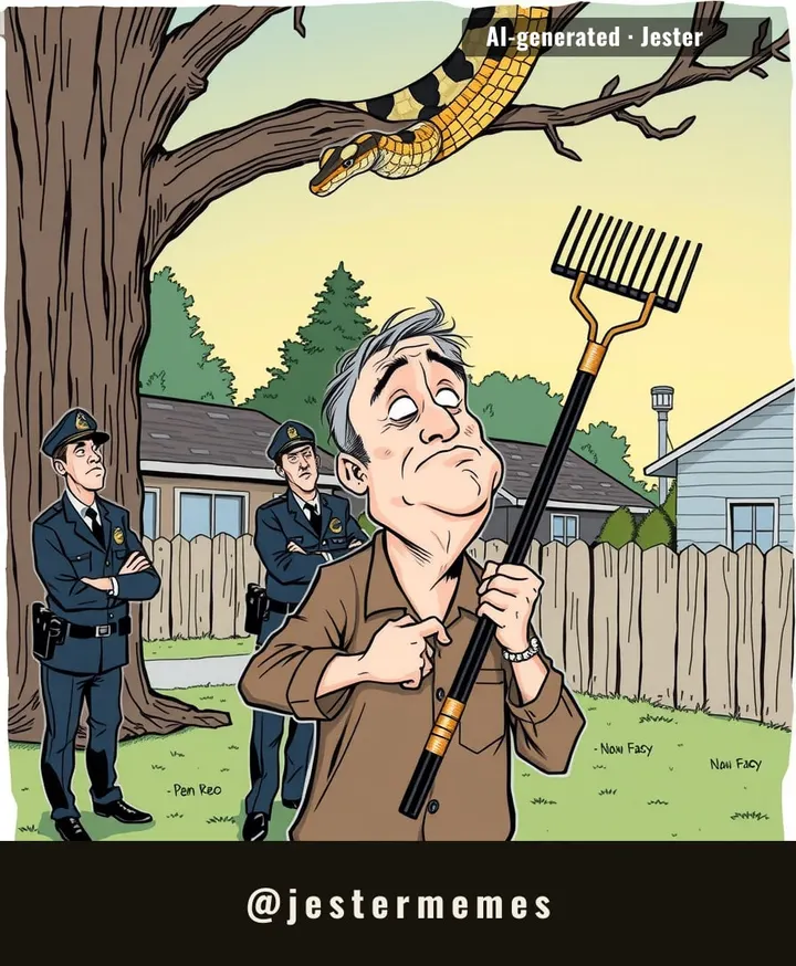 a snake that doesn't climb, a man who didn't think that mattered.