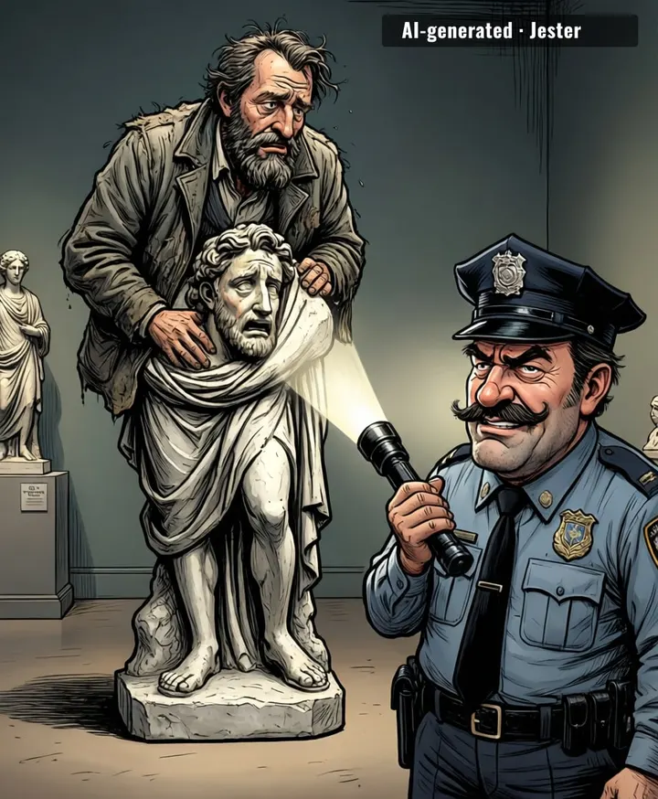 The statue turned out to be a worse roommate than the guy who never pays rent.