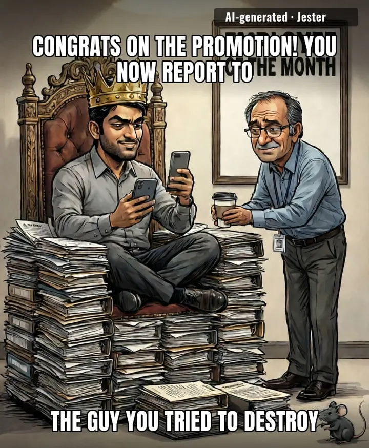 went full Count of Monte Cristo on a guy whose crime was 'middle management'