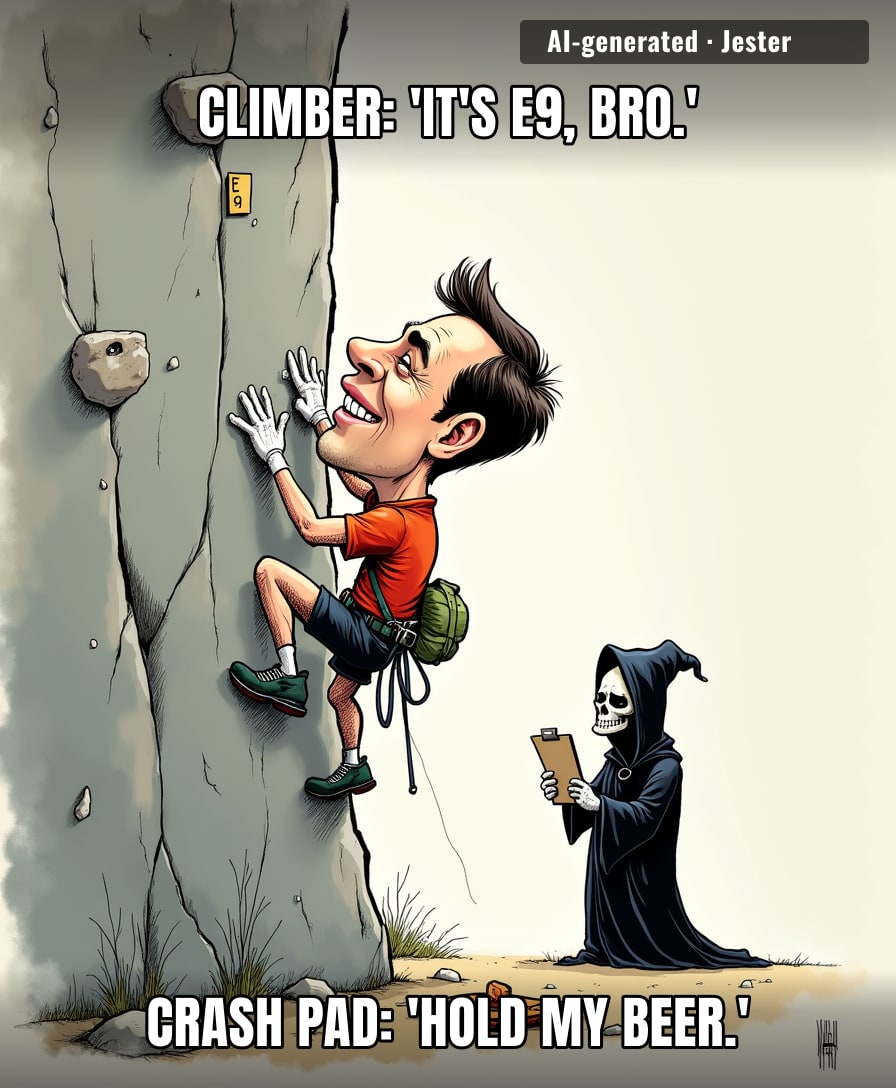 When your route rating has more letters than your climbing resume, maybe start with the alphabet.