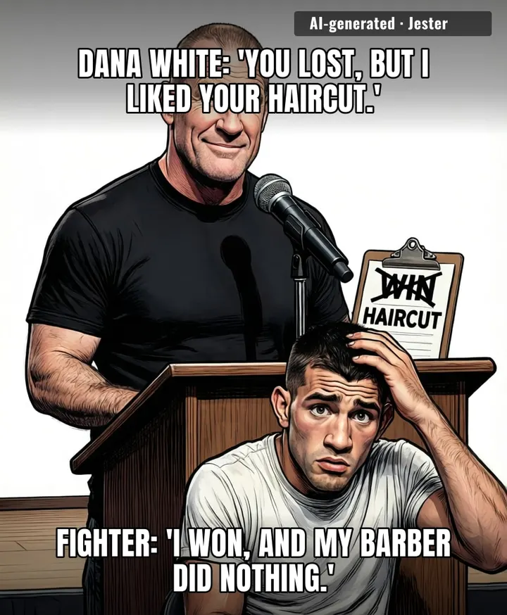 Losing a fight but winning Dana's approval is like flunking a test and getting a gold star for your handwriting.