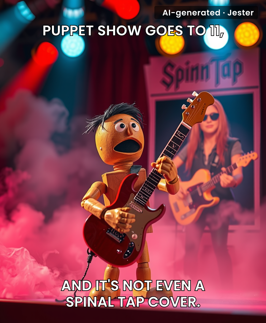 The only thing more over the top than a fake band is a real puppet that out-dramas them.