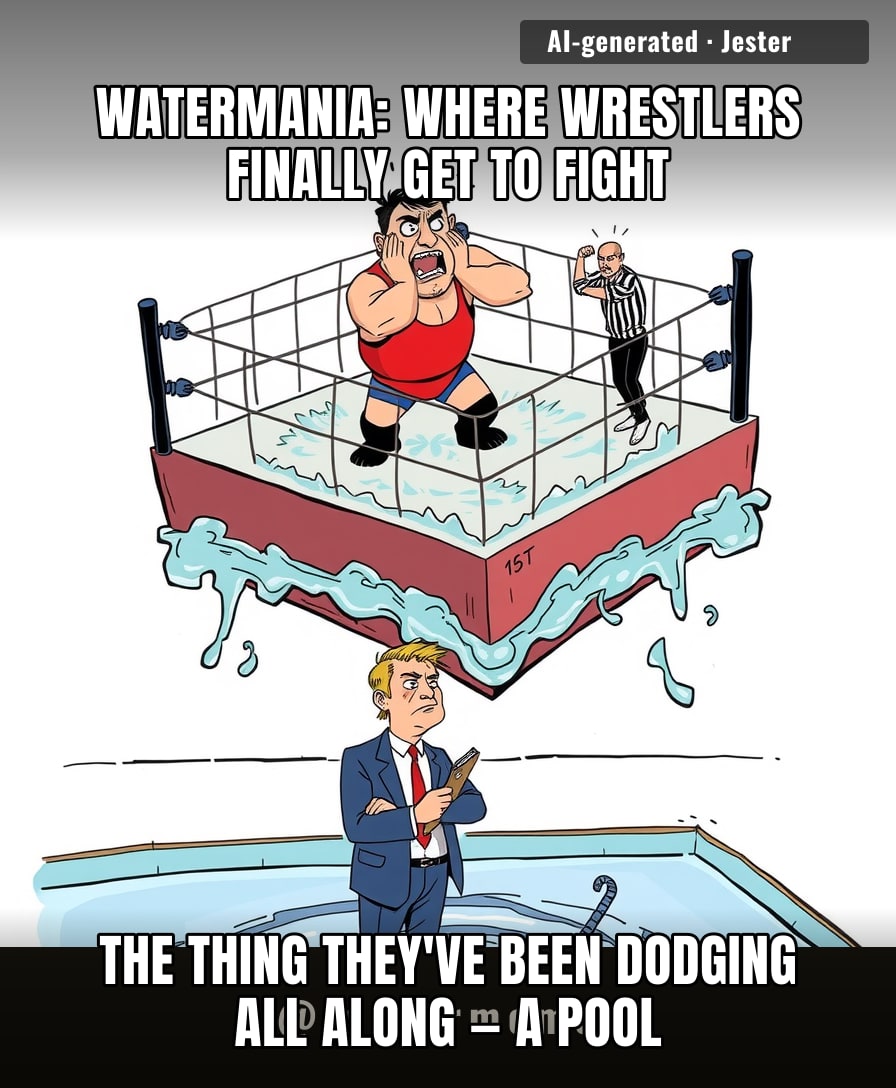 Somewhere, a WWE executive is kicking himself for not thinking of a pool ring, and for not calling it SplashDown.