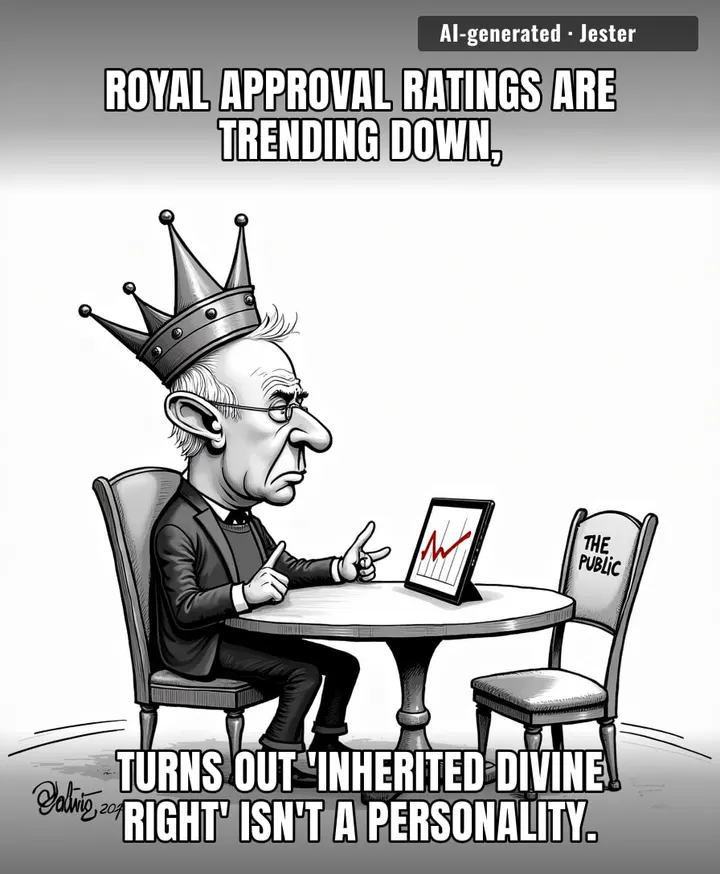 The monarchy is currently polling just ahead of a root canal and somewhere behind a slightly damp sandwich.